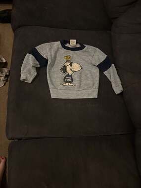 Vintage Rob Roy Snoopy Joe Cool Peanuts Sweatshirt Grey Navy 2T